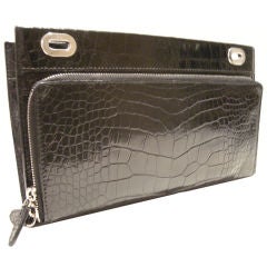 Vintage Alligator Skin Clutch by Ralph Lauren