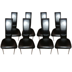Eight  Dining Room  Chairs   by Giancarlo Vegni   for Fasem, 1980