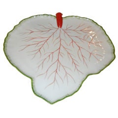 Limoges   Siecle , Porcelaine  Leaf  Shape  Platter