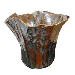 Retro A Large Sculptural Silver-plated Planter/Vessel