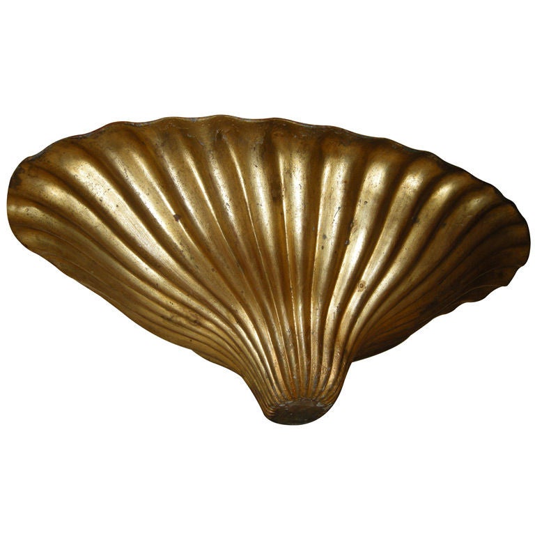 A Spectacular Vintage Wall Mount  Iron /Gold Leaf Planter.