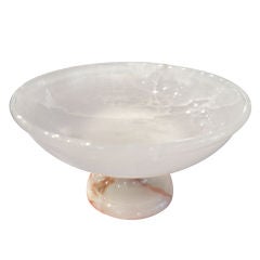 Vintage Stunning Onyx Pedestal Bowl