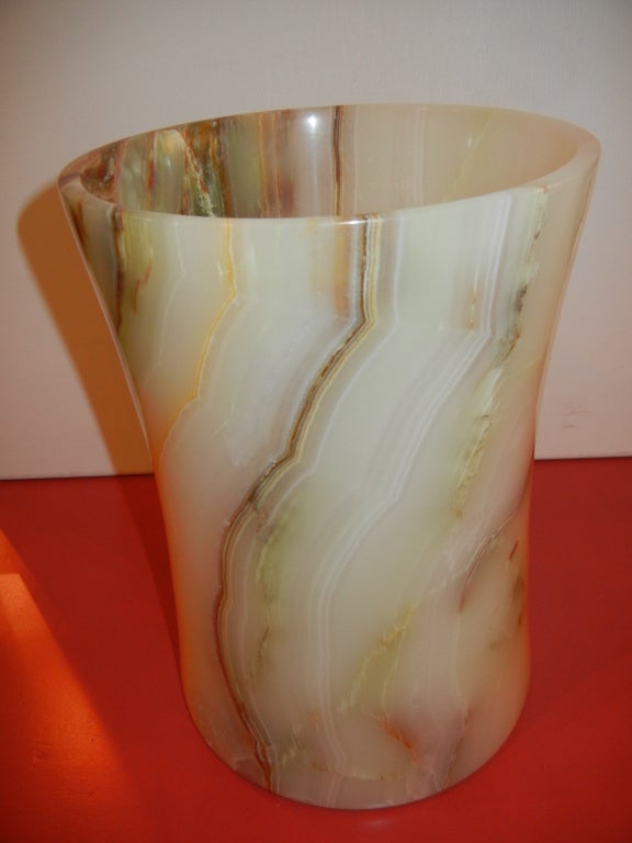 20th Century An Elegant Hand Crafted Onyx Umbrella Stand