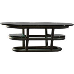 David N. Ebner Three-Tier Tubular Metal Coffee Table 1