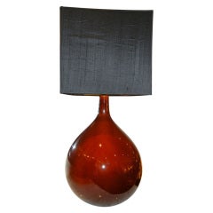 Large French Studio Crafted Bulbous  Form Lamp