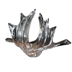 A Large Studio Crafted French Glass Bowl