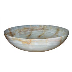 Vintage An Over sized Hand Crafted Onyx Bowl