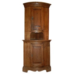 A Tall Antique (Americana) Pine Corner Cupboard