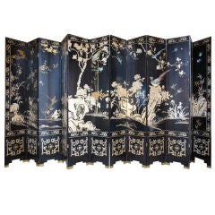 Early 19th century Manchurian Twelve Panel Screen