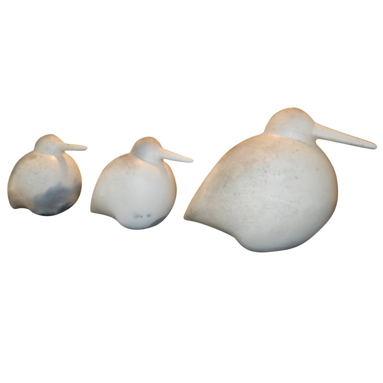 Three Studio Crafted Ceramic Shore Birds (Sandpipers)