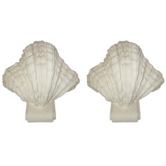 Pair of Serge Roche Clam Shell Form Sconces.