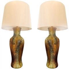 Pair of Mid-Century Studio Crafted Lamps