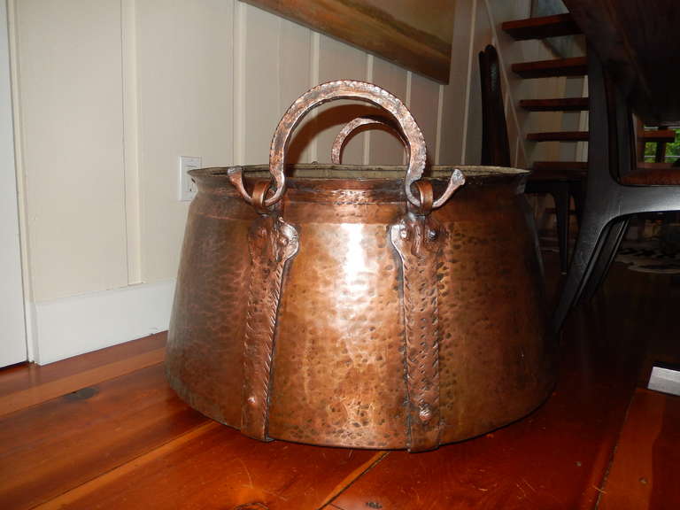 huge copper cauldron