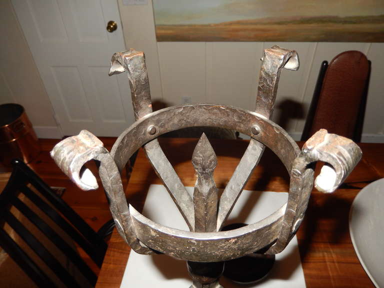 Pair of Americana Arts & Crafts American Standing Ashtrays/Candle Holders. In Excellent Condition In Bellport, NY