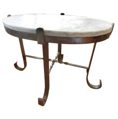 French Iron 
Marble Side/End Table