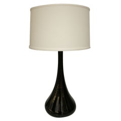 An Elegant Studio Crafted Swan Necked Ceramic Lamp