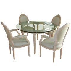 Antique An Exquisite Swedish Dining Room Set for Four.