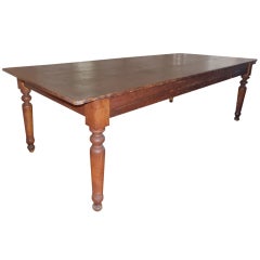 Americana, Antique Large Farm Table/Dining Room Table