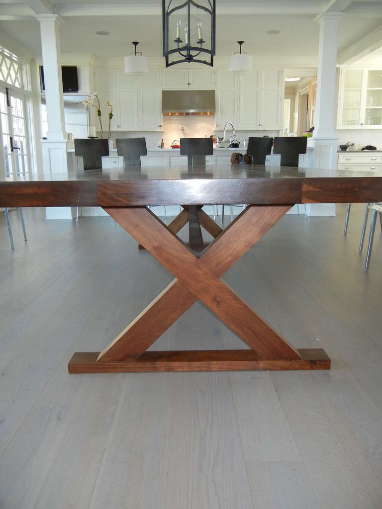 Studio Crafted Dining Room Table or Desk In Excellent Condition For Sale In Bellport, NY