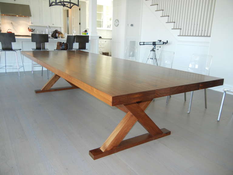 American Craftsman Studio Crafted Dining Room Table or Desk For Sale