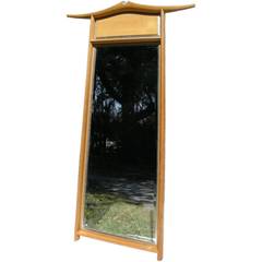 Large White Oak Mirror, by Studio Craft Artist David N Ebner 12
