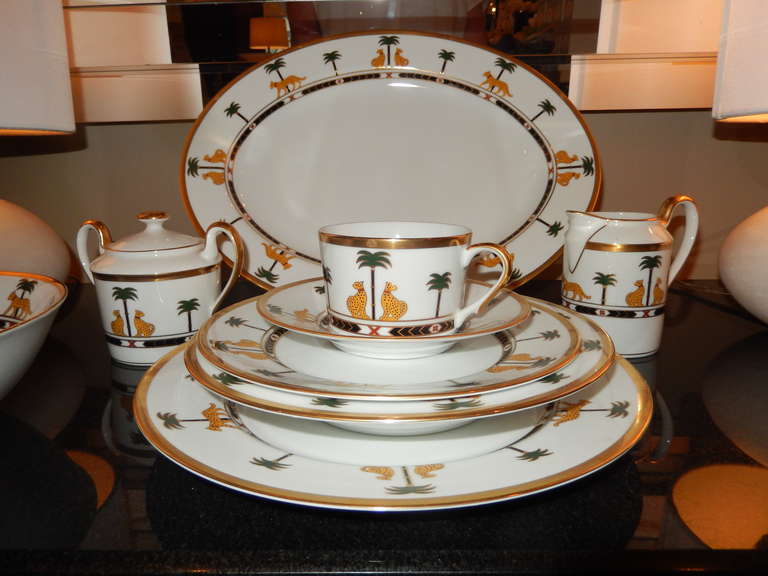 Selling ten dinner plates, ten salad plates, ten soup bowls, a large oval platter, one open vegetable bowl, six coffee cups with saucers, one creamer and a covered sugar bowl. All in lovely condition. Total replacement cost 5600.00, asking 4500.00.