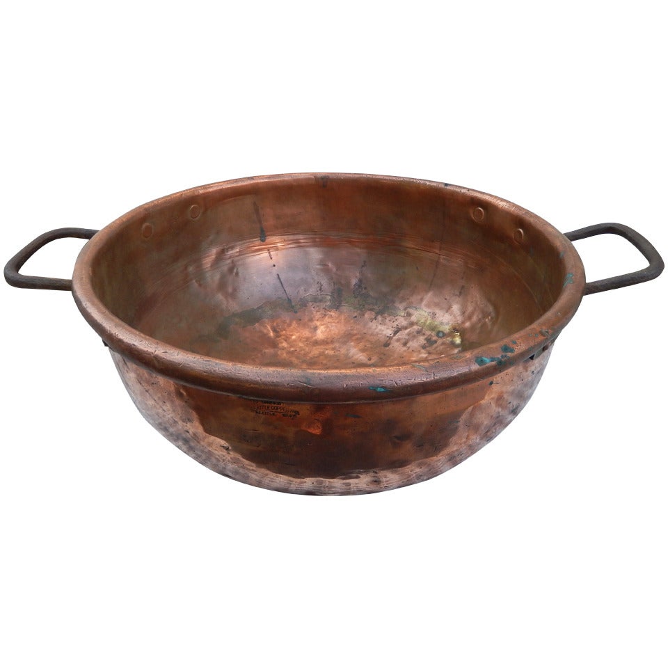 A Large American Antique Candy Copper Bowl at 1stDibs