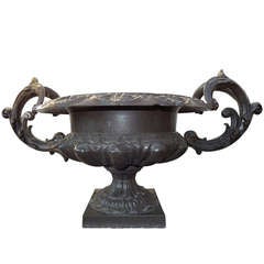A Pair of Antique French Cast Iron Urns
