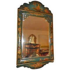 A Dutch China Trade Eglomise Chinoiserie Wall Mirror