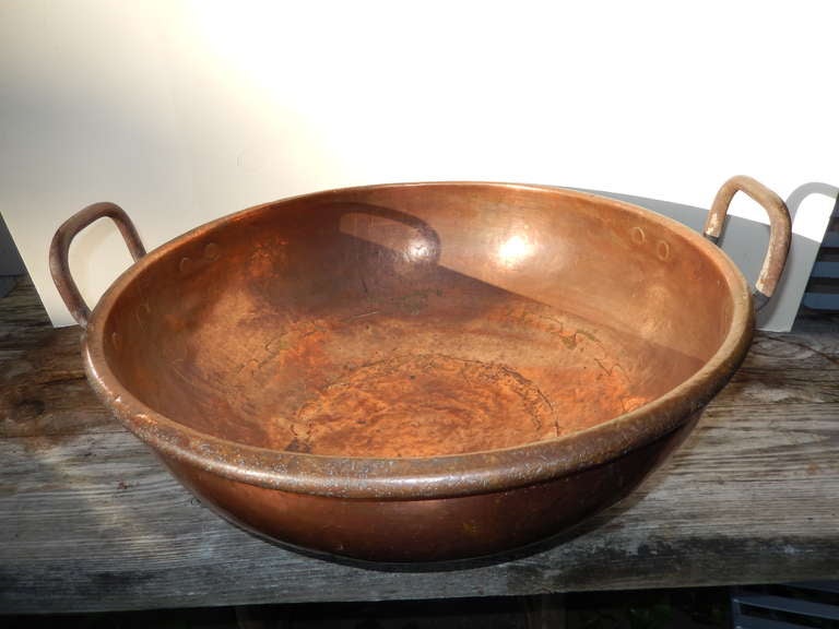American Antique Large Copper Candy Kettle at 1stDibs