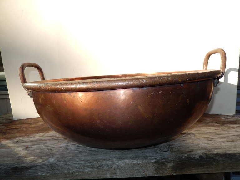 antique copper candy kettle