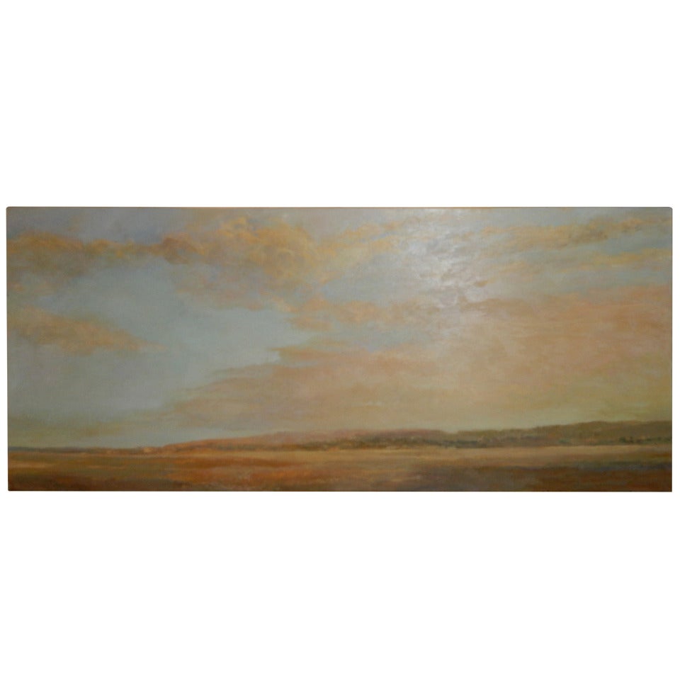 Artist Valta Us. Oil on Canvas "Deserted Coastline" Long Island, NY