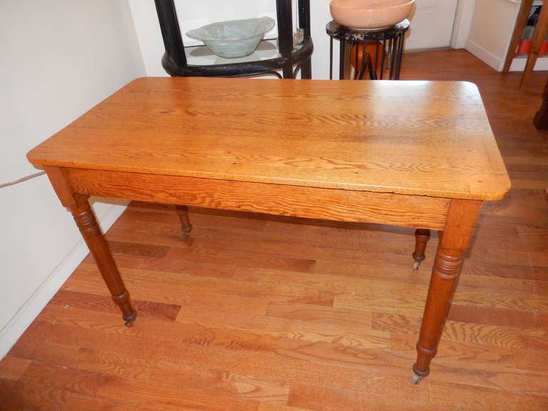 American Craftsman American Antique Oak Work Table