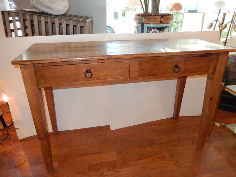 An American Antique Oak Console Table at 1stDibs