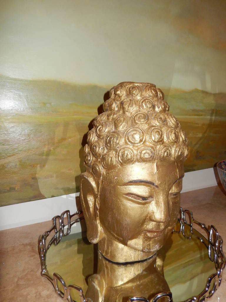 Other Burmese Gilt Finish Buddha Head