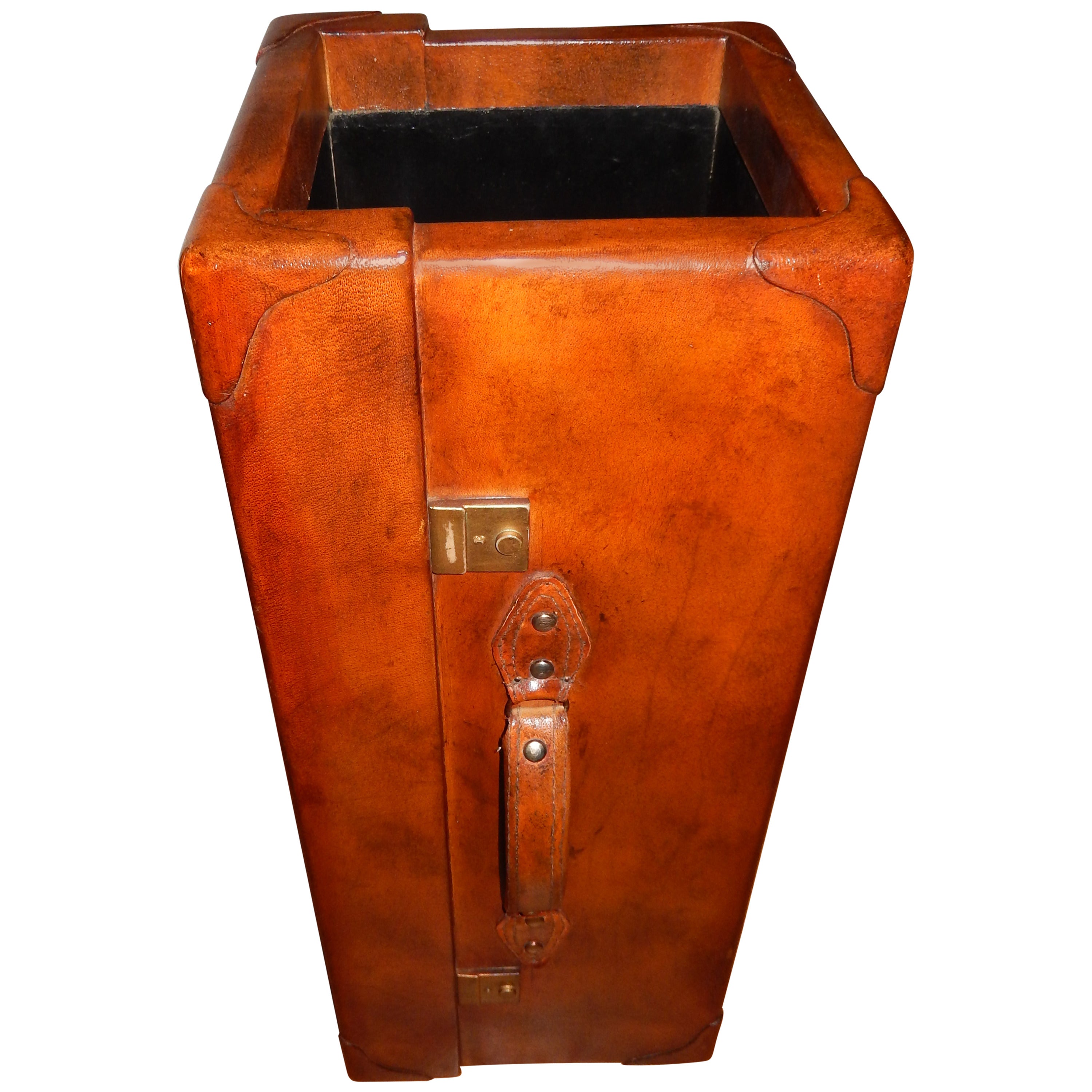 Midcentury Leather Umbrella Stand