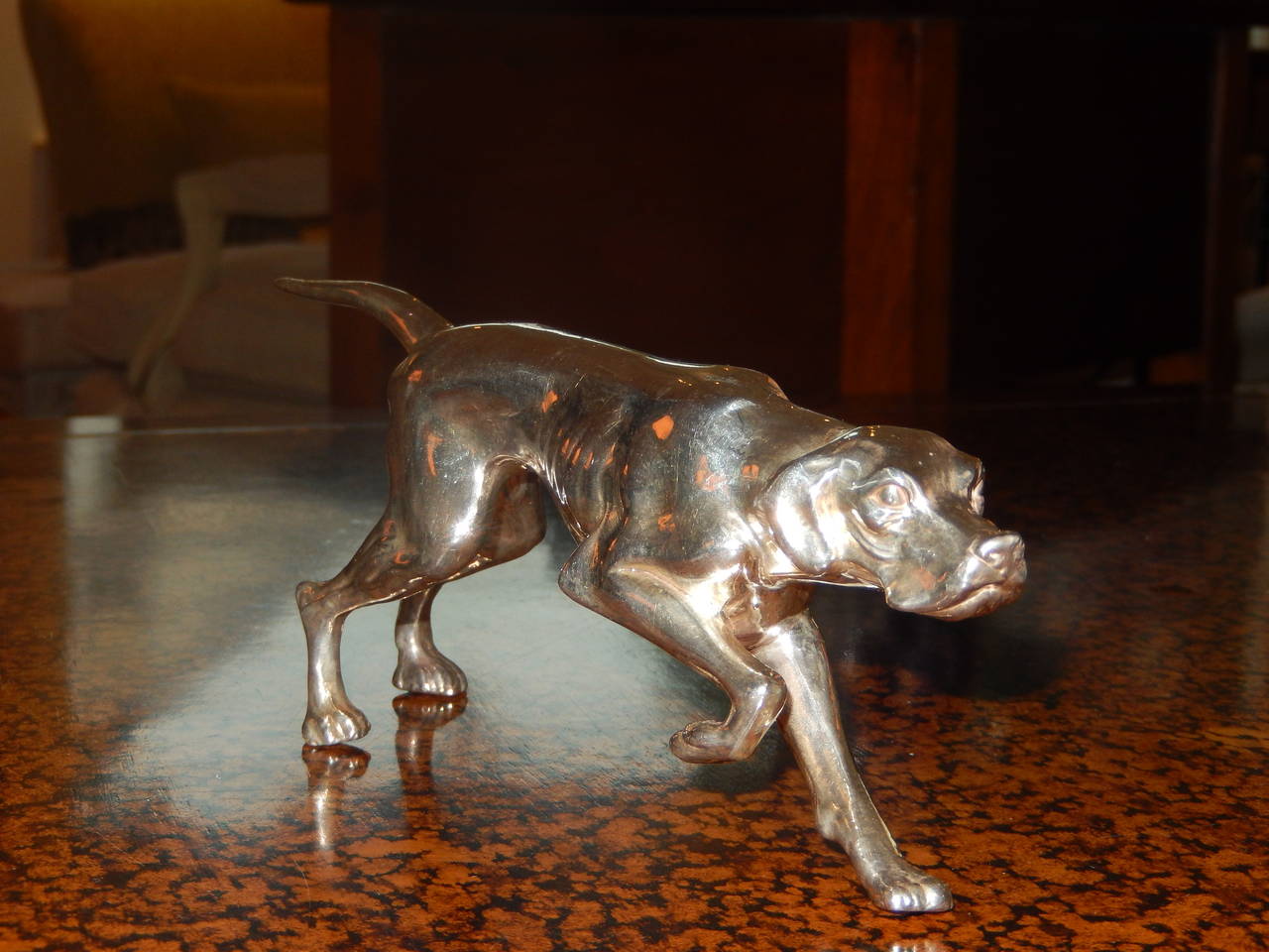 Estonian Art Deco Sterling Silver Dog (Red Setter)
