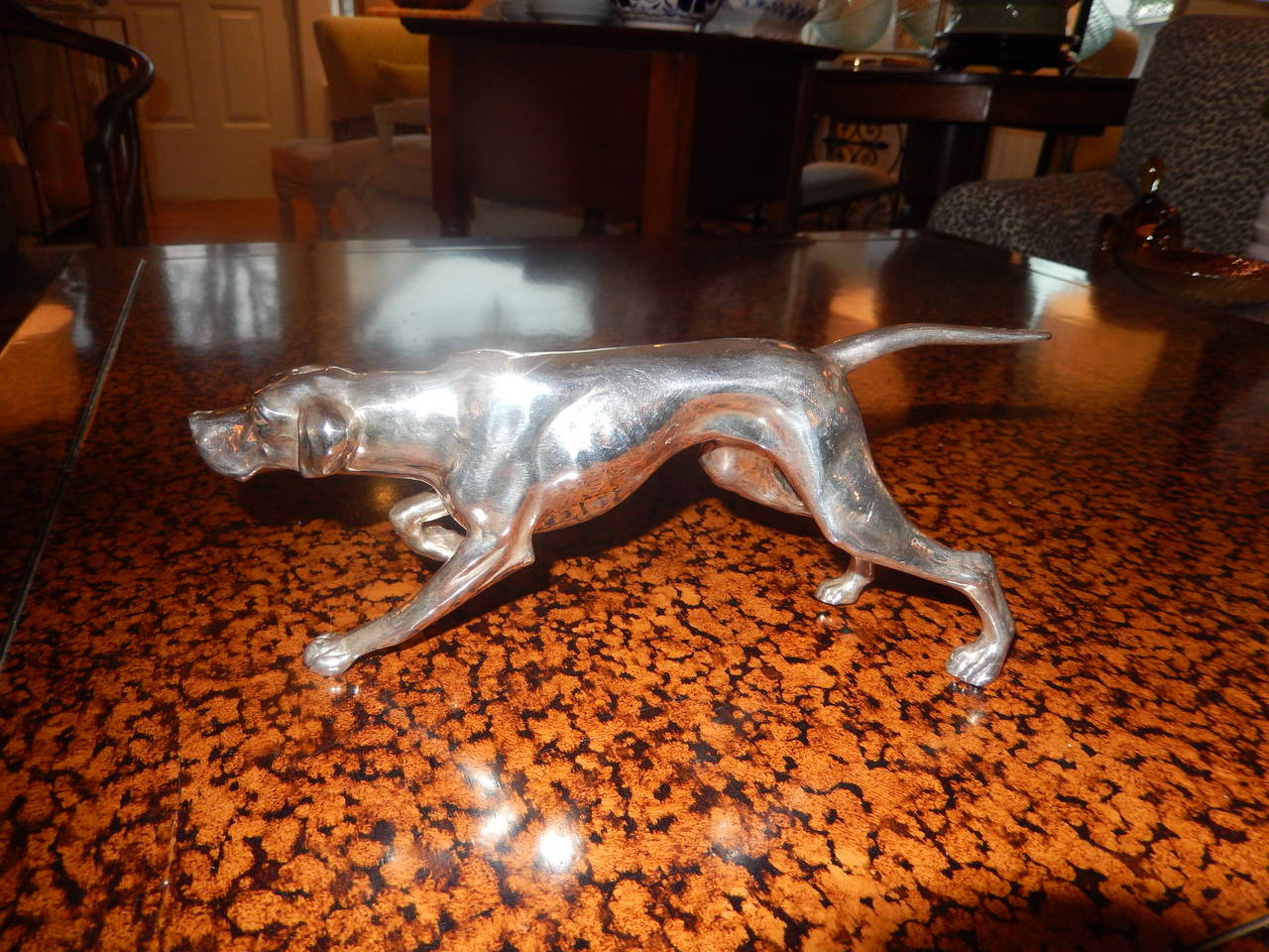 Molded Art Deco Sterling Silver Dog (Red Setter)