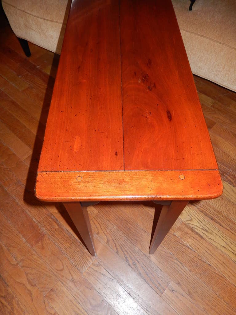 Custom Cherrywood and Ebony Console Table-Desk In Excellent Condition For Sale In Bellport, NY