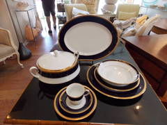 Group of Noritake Cobalt Blue and Gold Art Deco Style, China