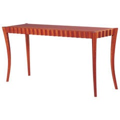 David N. Ebner Pomele and Sapele Wood Hall or Sofa Table 9