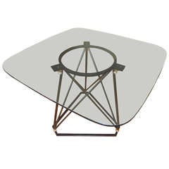 An Industrial Steel and Glass 1930s Table