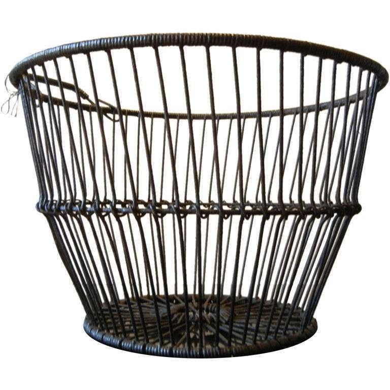 A large hand crafted Long Island, Great South Bay, New York Clam Basket. Great for towels, magazines, toys or as a planter.