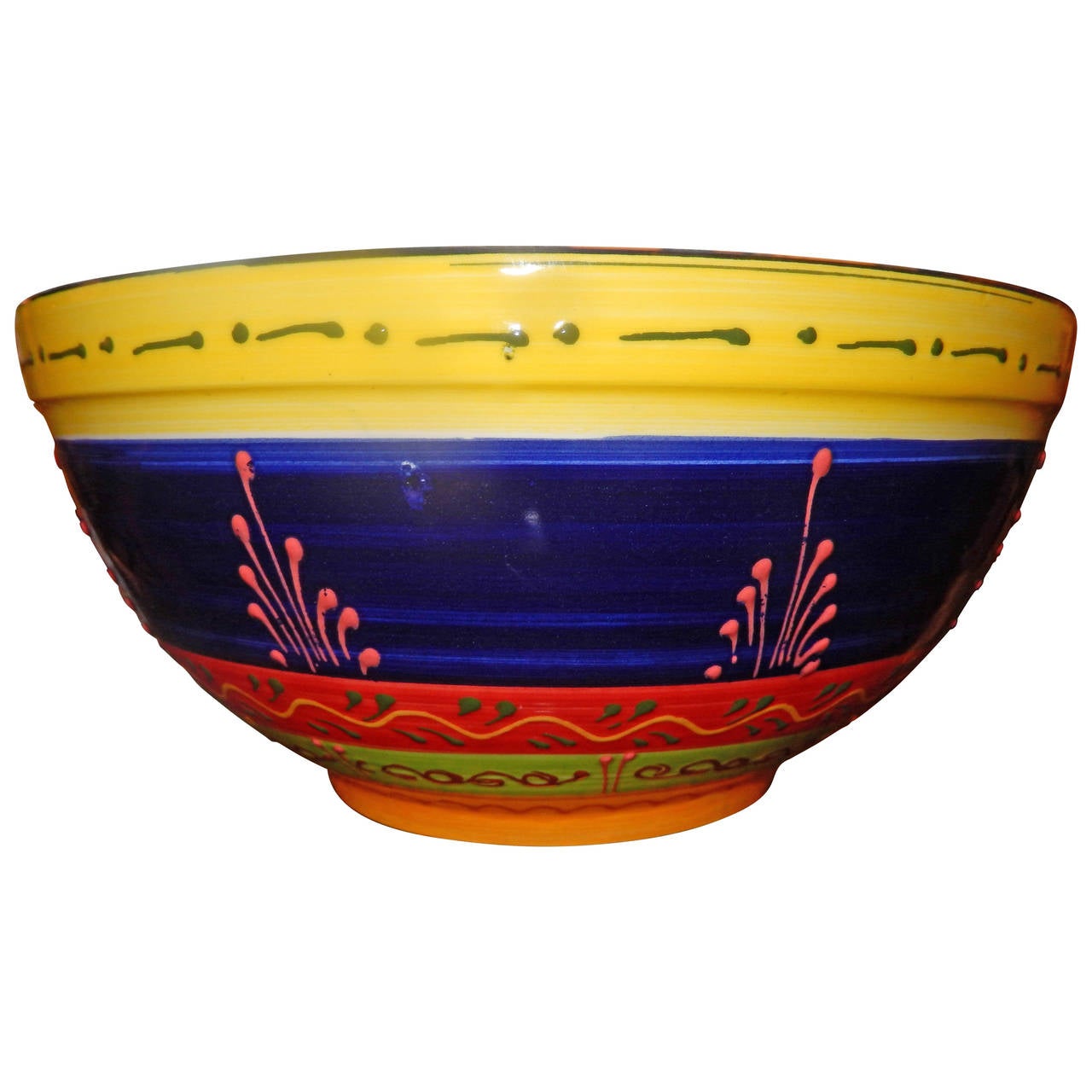 Studio Crafted Ceramic Colorful Bowl from Cordoba Spain at 1stDibs