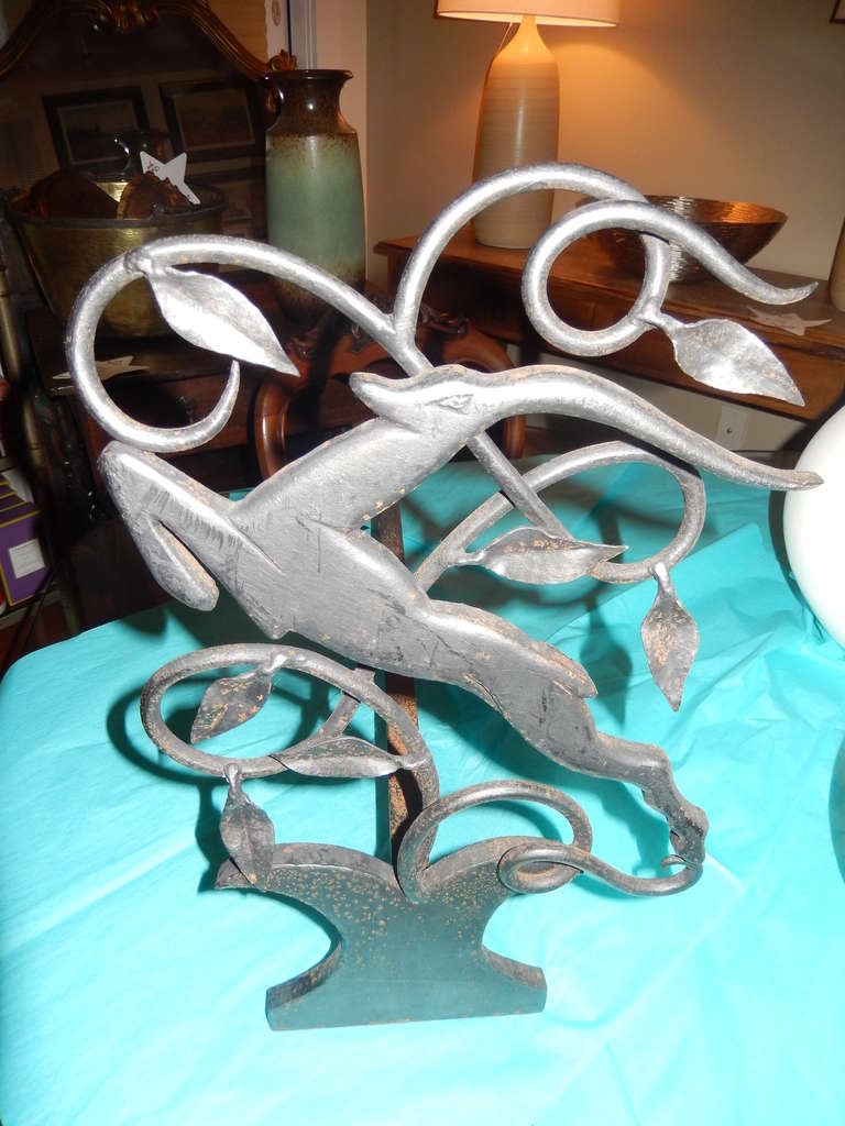 Pair of French Art Nouveau Andirons
