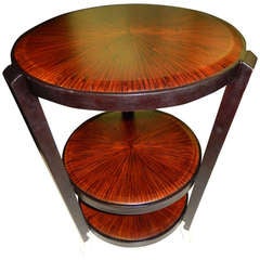 An Art Deco Bamboo & Wenge Wood Side Table