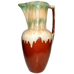 Vintage A Huge Drip Glaze Roseville Vase