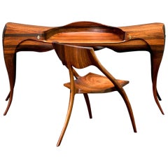 1965 Wendell Castle Vermilion Desk and Chair