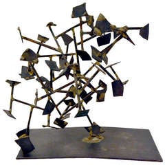 Welded Steel and Brass Sculpture by Harry Bertoia, USA, 1950s 2