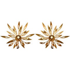 Pair of Ornate Flowering Sconces